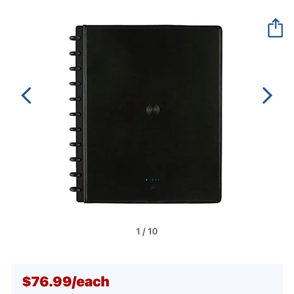 COPY - NWT Tul Wireless Charging Discbound Notebook, Leather Cover Black - Picture 2 of 7